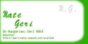 mate geri business card