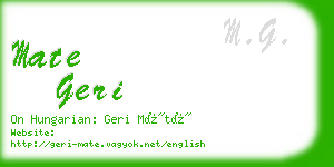 mate geri business card